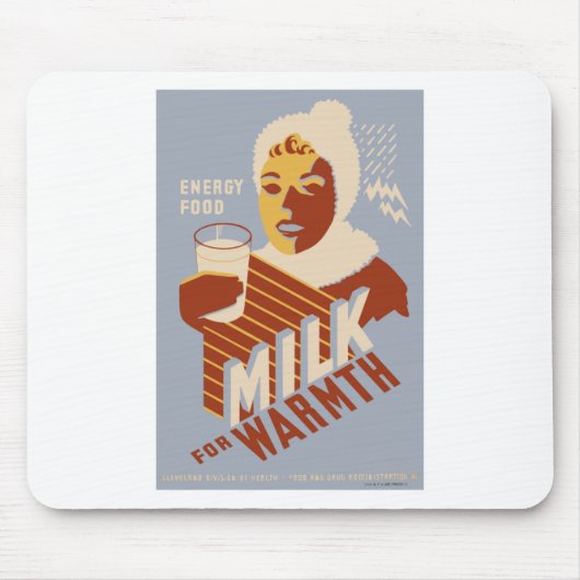 Milch für Wärme Mousepad (Vorne)