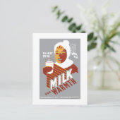 Milch für Wärme Postkarte (Stehend Vorderseite)