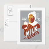 Milch für Wärme Postkarte (Vorne/Hinten)