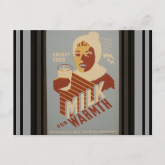 Milch für Wärme Postkarte