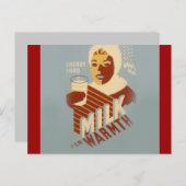 Milch für Wärme Postkarte (Vorne/Hinten)
