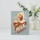 Milch für Wärme Postkarte (Stehend Vorderseite)