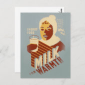 Milch für Wärme Postkarte (Vorne/Hinten)