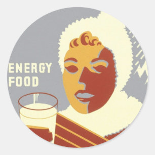 Milch für Wärme Runder Aufkleber