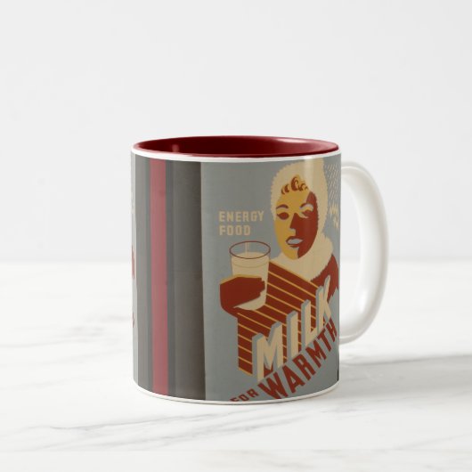 Milch für Wärme Zweifarbige Tasse (VorderseiteRechts)