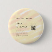 Milch Honigsoy-Kerzen-Geschäft hinzufügen q r Code Button (Vorderseite)