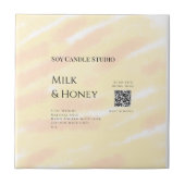 Milch Honigsoy-Kerzen-Geschäft hinzufügen q r Code Fliese (Vorderseite)