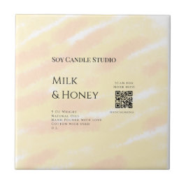 Milch Honigsoy-Kerzen-Geschäft hinzufügen q r Code Fliese