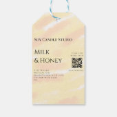 Milch Honigsoy-Kerzen-Geschäft hinzufügen q r Code Geschenkanhänger (Rückseite)