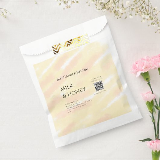 Milch Honigsoy-Kerzen-Geschäft hinzufügen q r Code Geschenktütchen (Versiegelt)