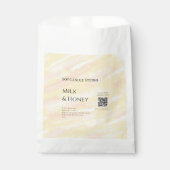 Milch Honigsoy-Kerzen-Geschäft hinzufügen q r Code Geschenktütchen (Vorderseite)