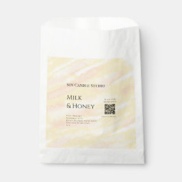 Milch Honigsoy-Kerzen-Geschäft hinzufügen q r Code Geschenktütchen