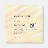 Milch Honigsoy-Kerzen-Geschäft hinzufügen q r Code Magnet (Vorne)