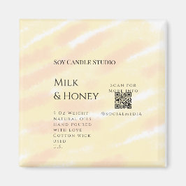 Milch Honigsoy-Kerzen-Geschäft hinzufügen q r Code Magnet