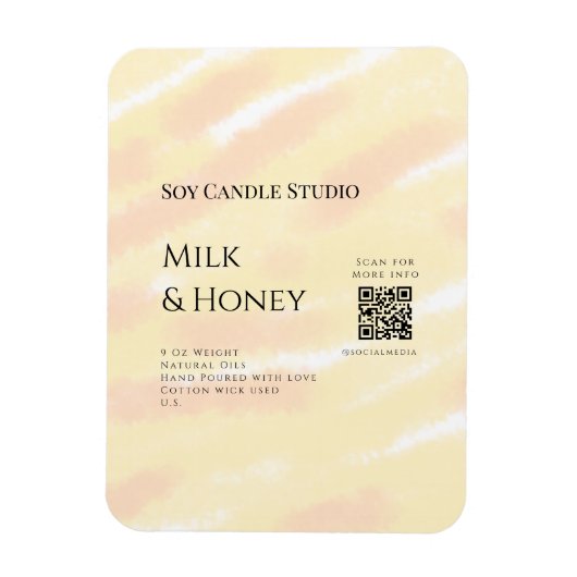 Milch Honigsoy-Kerzen-Geschäft hinzufügen q r Code Magnet (Vertikal)