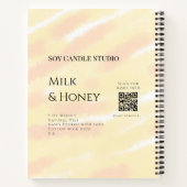 Milch Honigsoy-Kerzen-Geschäft hinzufügen q r Code Notizblock (Rückseite)