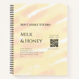 Milch Honigsoy-Kerzen-Geschäft hinzufügen q r Code Notizblock