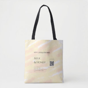 Milch Honigsoy-Kerzen-Geschäft hinzufügen q r Code Tasche