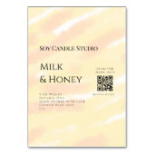 Milch Honigsoy-Kerzen-Geschäft hinzufügen q r Code Tischnummer (Rückseite)