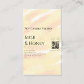 Milch Honigsoy-Kerzen-Geschäft hinzufügen q r Code Visitenkarte (Rückseite)