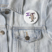 Milch ist cooler niedlicher Kuh-Cartoon Button (Beispiel)