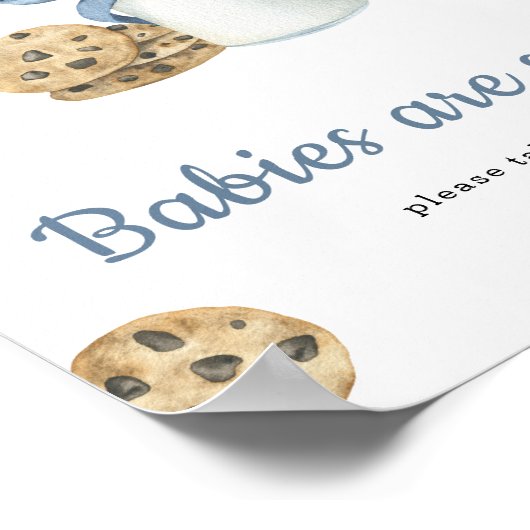 Milch & Kekse Babydusche Babies sind süß Poster (Ecke)