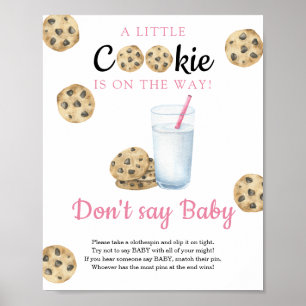 Milch & Kekse Babydusche Kein Baby Poster