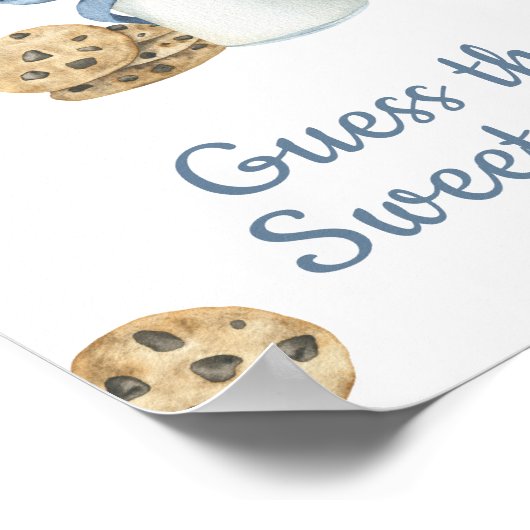 Milch & Kekse Babydusche Raten Sie das süße Chaos Poster (Ecke)