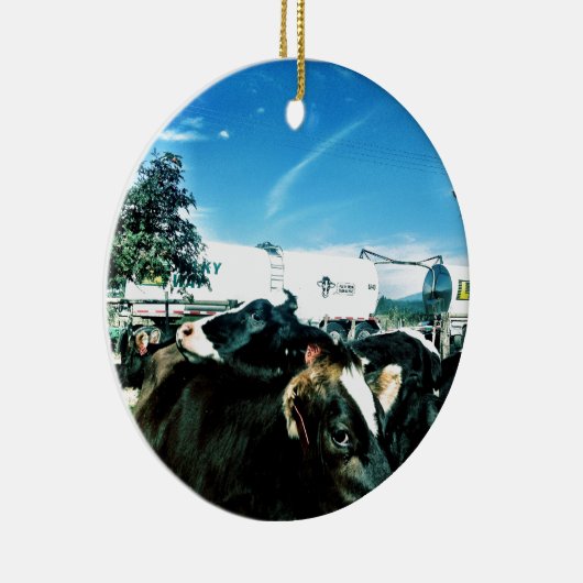 Milch-LKW Keramik Ornament (Rechts)