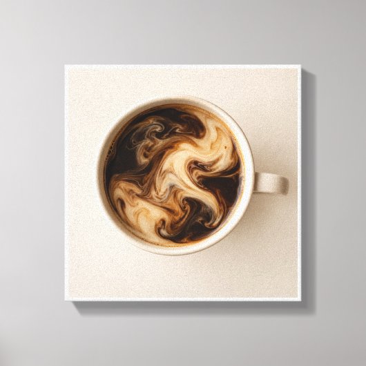 Milch mit Kaffee Leinwanddruck (Vorderseite)