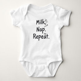 Milch. Nickerchen. Wieder von vorne. - Funny Baby Strampler