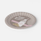 Milch + Plätzchen-Geburtstag - Pappteller (Schrägansicht)