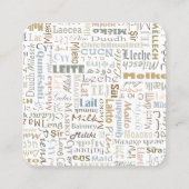 Milch Quadratische Visitenkarte (Rückseite)