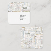 Milch Quadratische Visitenkarte (Vorne/Hinten)