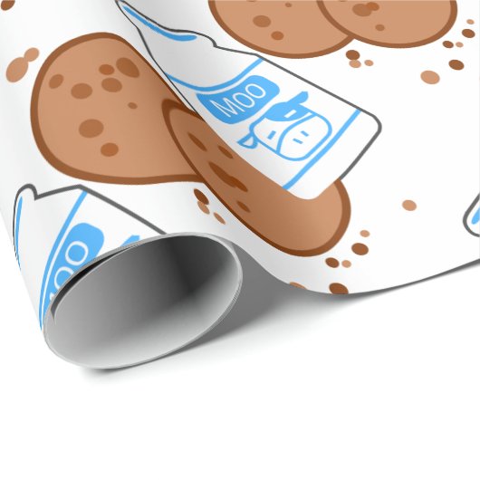 Milch u. Plätzchen Geschenkpapier (Rolleneckpunkt)