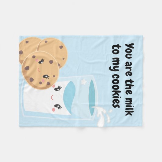 Milch-u. Plätzchen-Süssen Fleecedecke (Vorderseite (Horizontal))