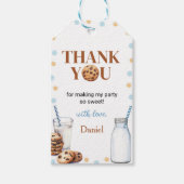 Milch und Cookie Boy Vielen Dank, dass Sie Geburts Geschenkanhänger (Vorderseite)