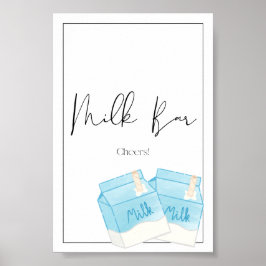 Milch und Cookie Geburtsdatum Bar-Zeichen Poster