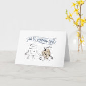 Milch und Cookie Karte (Gelbe Blume)