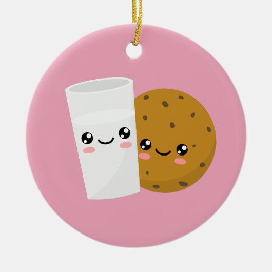 Milch und Cookie Keramik Ornament (Vorne)
