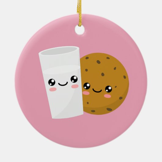 Milch und Cookie Keramik Ornament (Hinten)