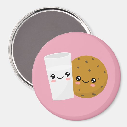 Milch und Cookie Magnet (Vorderseite/Rückseite)