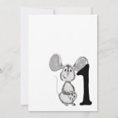 Milch und Cookie Maus ersten Geburtstag Einladung (Rückseite)