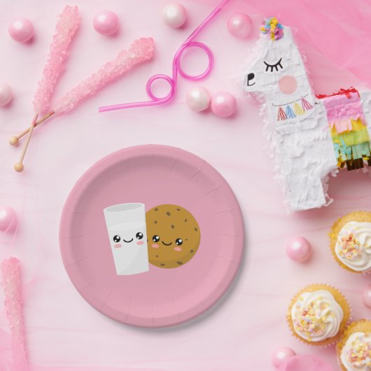 Milch und Cookie Pappteller (Party)