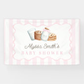 Milch und Cookies Baby Dusche Banner (Horizontal)