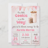 Milch und Cookies Baby Girl Shower Party Einladung (Vorderseite)