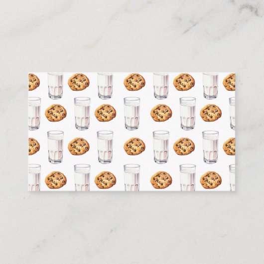 Milch und Cookies Baby Shower Books for Baby Begleitkarte (Rückseite)