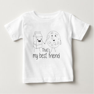 Milch und Cookies BESTE FREUNDIN Freundschaft Baby T-shirt