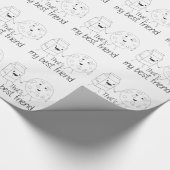 Milch und Cookies BESTE FREUNDIN Freundschaft Geschenkpapier (Ecke)