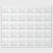 Milch und Cookies BESTE FREUNDIN Freundschaft Geschenkpapier (Flach)